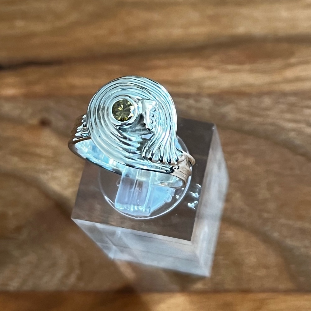 NWT Sterling Chocolate Diamond Ring Size 6